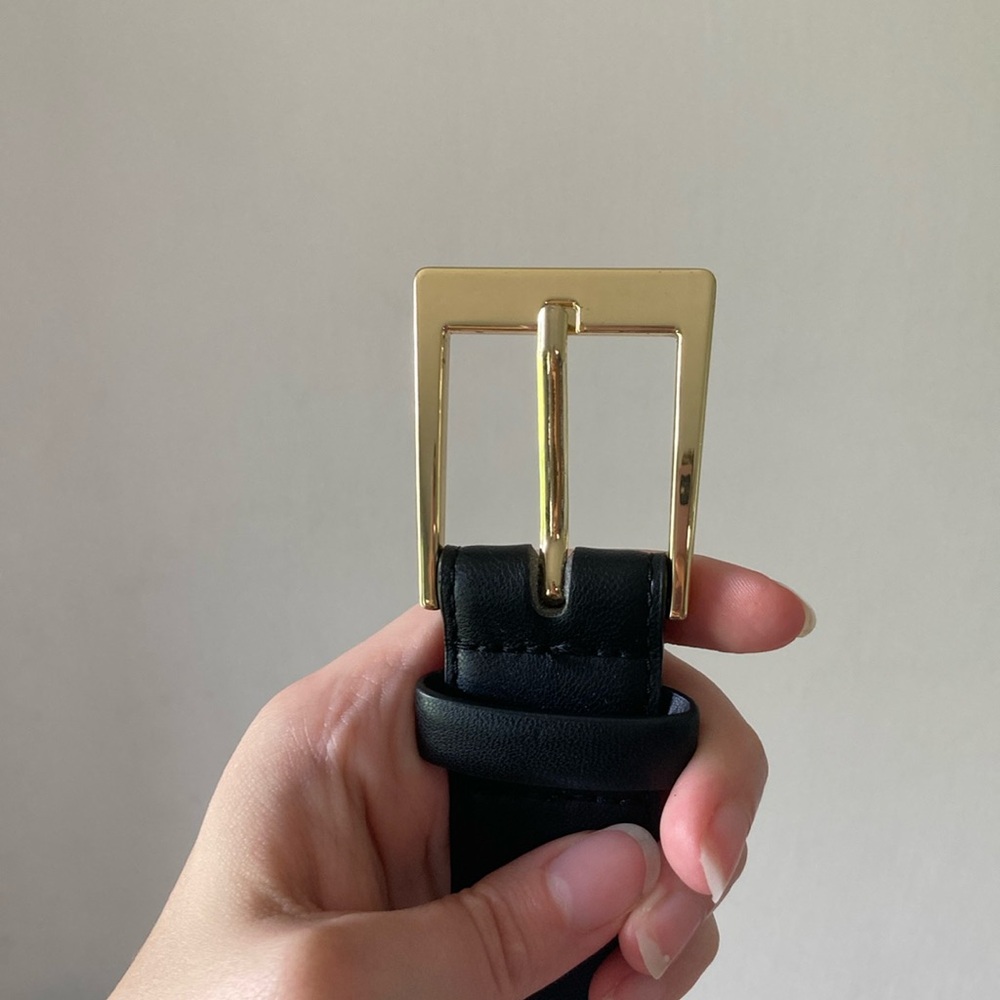 H&M Black Belt with Silver Detail